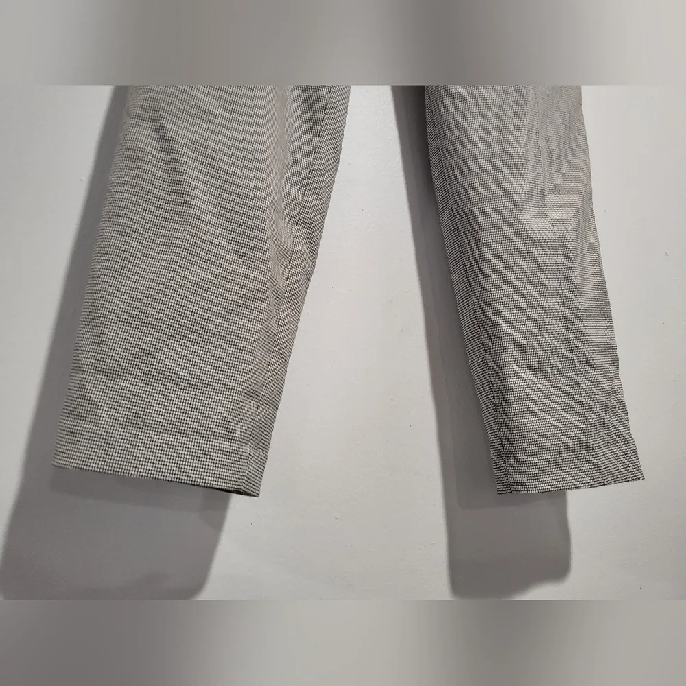 Banana Republic Small Black White Tattersall Plaid Pants - Picture 8 of 9